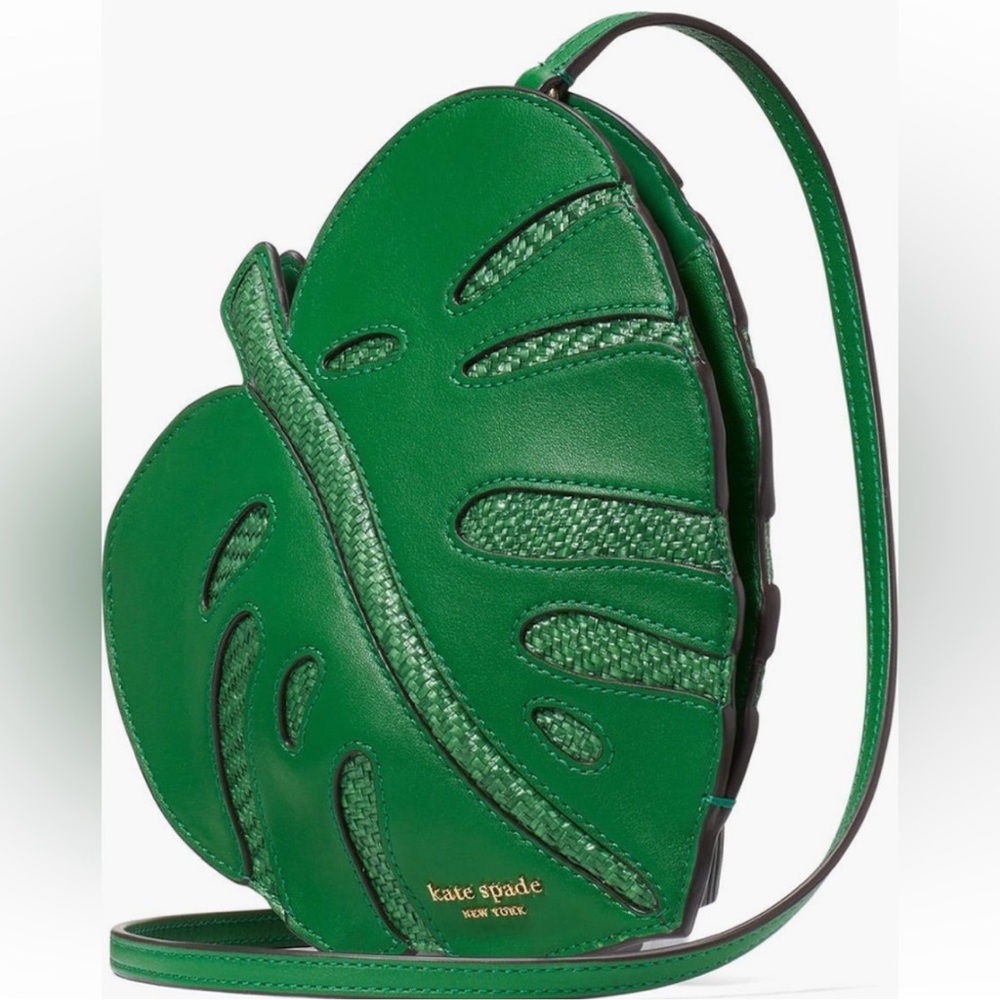New Kate spade Playa 3D Leaf Smooth Leather Crossbody Bag